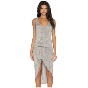 REVOLVE Heather Gray Sleeveless Midi Dress